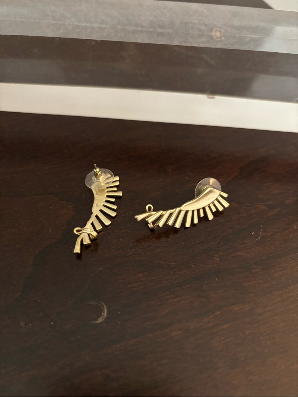 Kendra Scott Gold Fan Fringe Ear Climbers